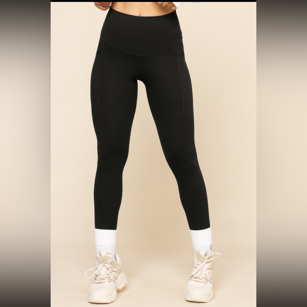 POPFLEX Black Leggings extra long